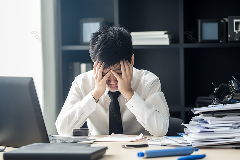 办公室内发愁的男模特实拍摄影图,高清,摄影图,摄影图片,图片大全,摄影图免费下载